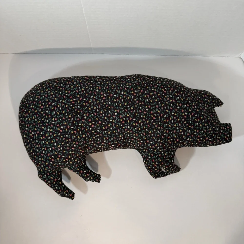 Patchwork‎ Rustic Pig Throw Decorative Pillow Farmhouse Cottagecore